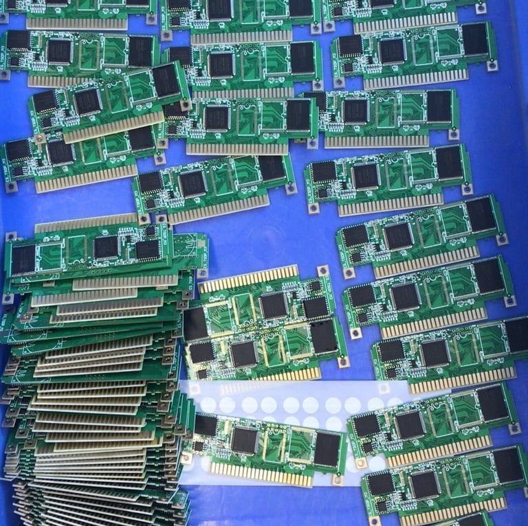 Batch of retro cartridge PCBs