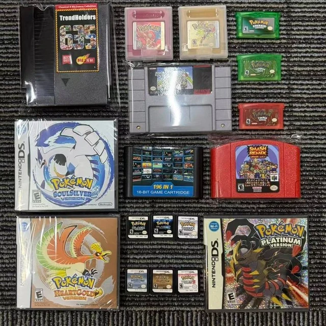 Original supplied product photograph: Assorted physical retro cartridges from multiple platforms